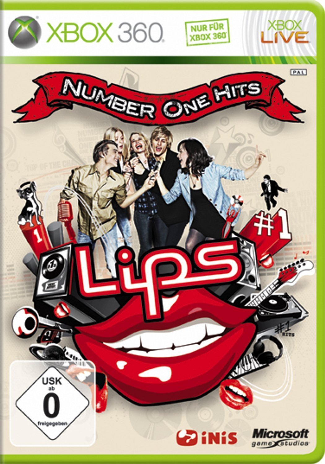 Lips Number One Hits (német borító, angol játék) - Xbox 360 Játékok