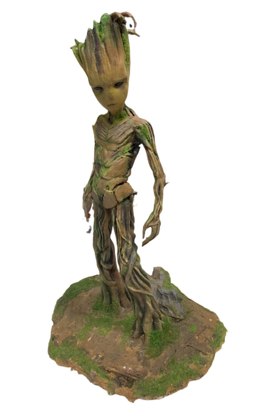 Groot 3D nyomtatott figura (40cm, festett, resin) - Figurák Akciófigurák