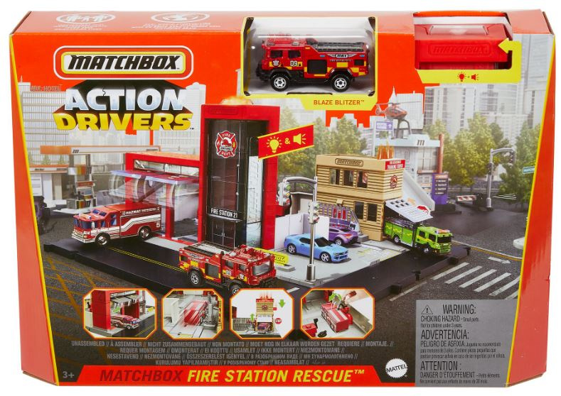 Matchbox Tűzoltóság nagy pályaszett (Fire Station Rescue) (HBD74)