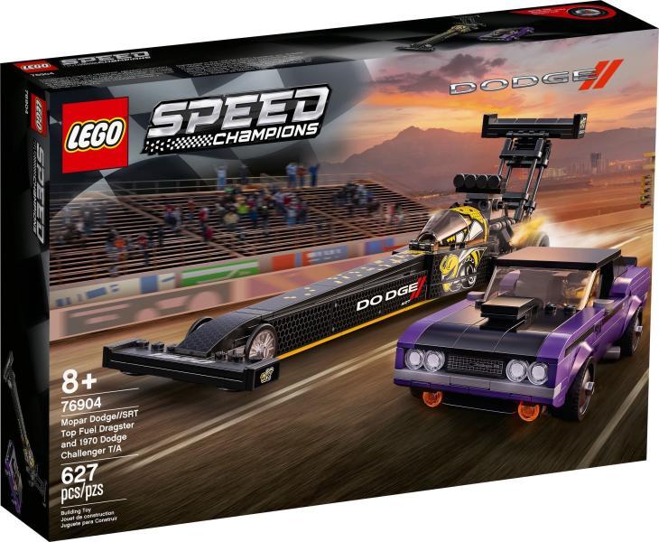 LEGO Speed Champions Mopar Dodge//SRT Top Fuel Dragster és 1970 Dodge Challenger T/A (76904)