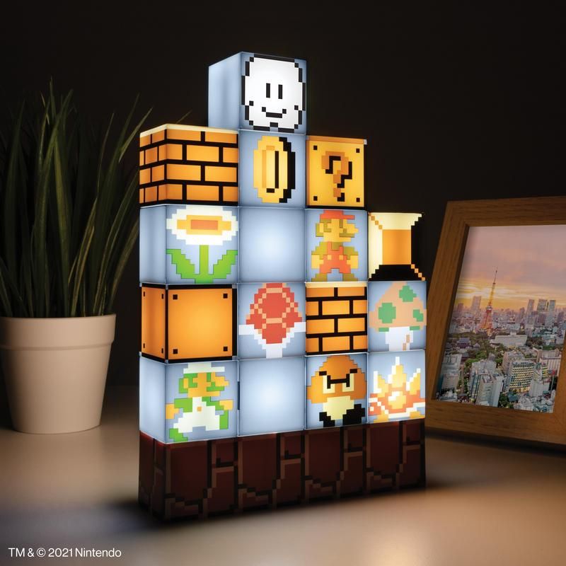 Super Mario Bros Build a Level Light asztali lámpa
