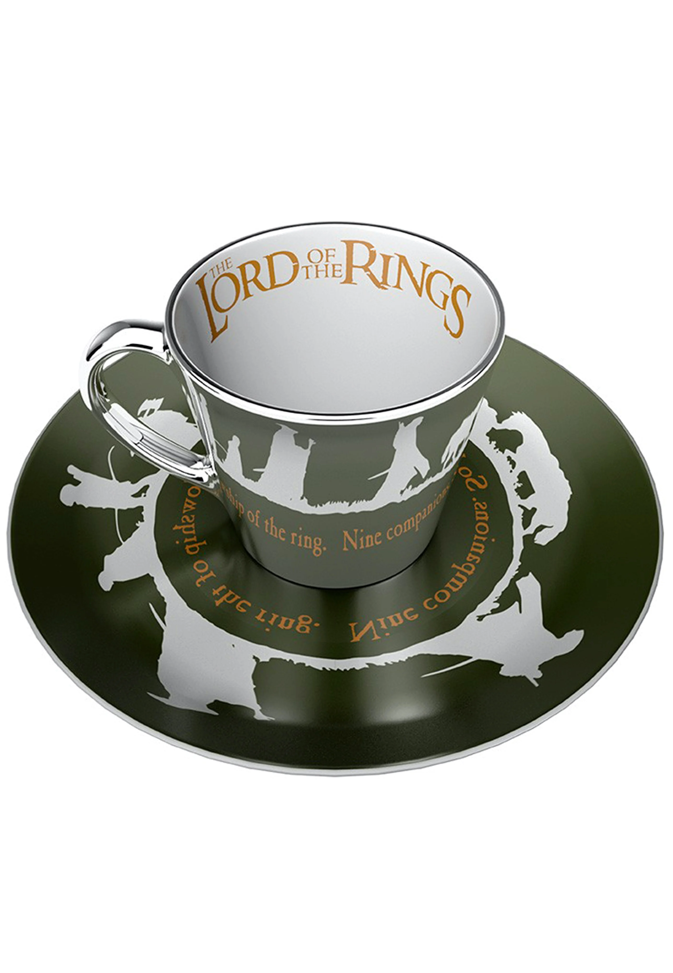 The Lord of the Rings Mirror Mug & Plate bögre és alátét - Ajándéktárgyak Bögre