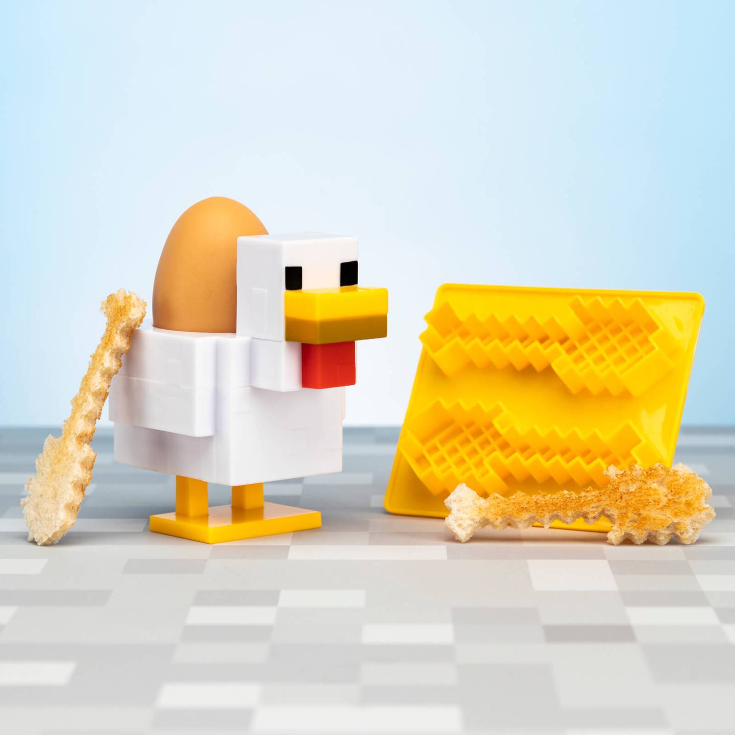 Minecraft Chicken tojástartó + kenyérvágó forma