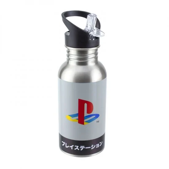 PlayStation Heritage szívószálas fém vizeskulacs - Ajándéktárgyak Bögre