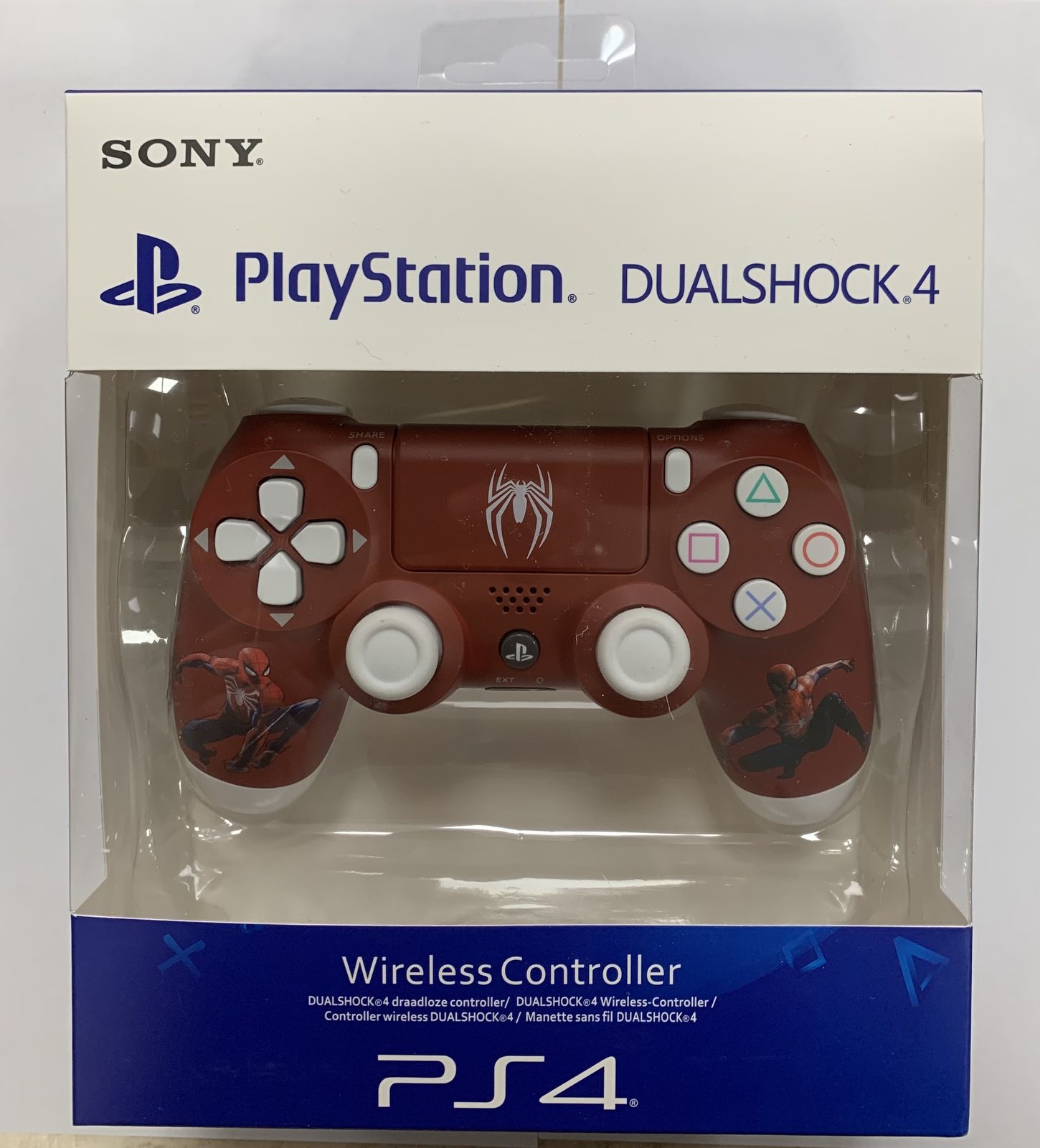 DualShock 4 V2 Wireless Controller (Marvel Spider Man) - PlayStation 4 Kontrollerek