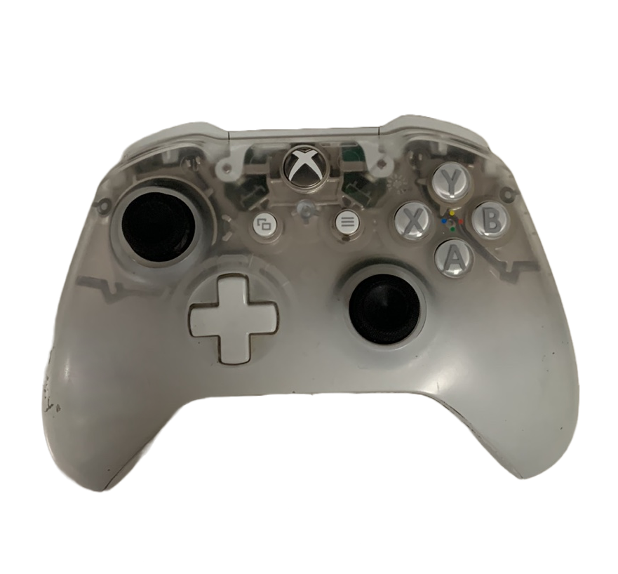 Xbox One Wireless Controller Phantom White Special Edition (fekete analógokkal, kopott burkolat)