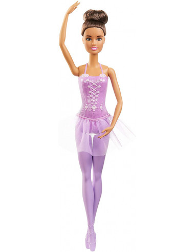 Barbie Barna hajú balerina baba lila ruhában