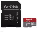 Sandisk Micro SDHC Ultra 16GB + adapter (Class 10)