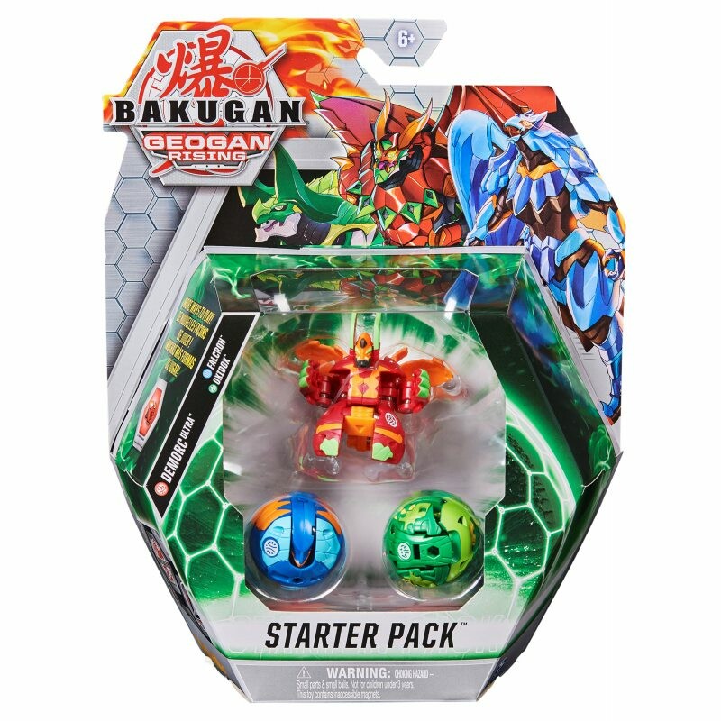 Bakugan Geogan Rising Starter 3 Pack (Haos Demorc Ultra + Crustillion + Pincitaur)