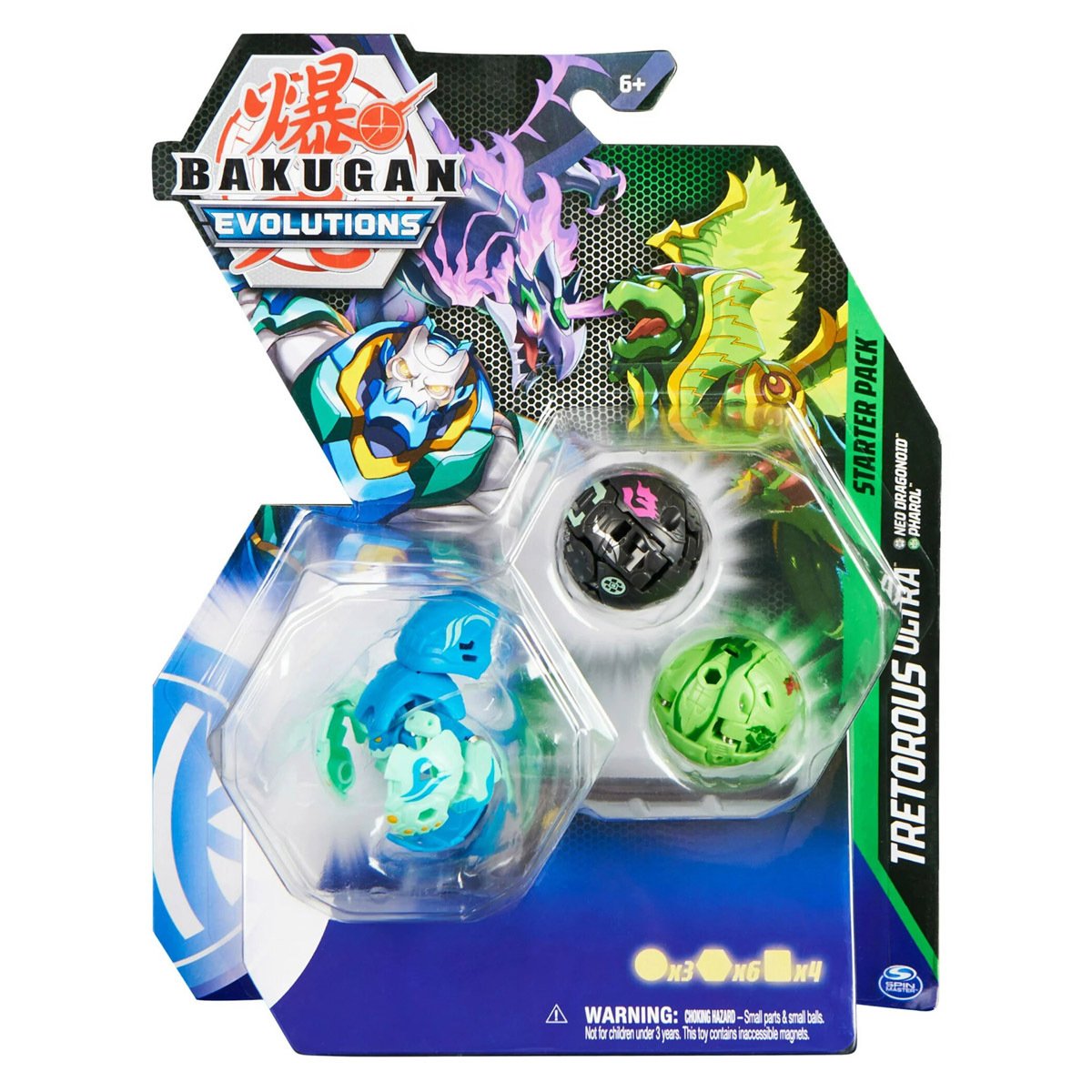Bakugan Evolutions Tretorous Ultra Starter 3-Pack  (Neo Dragonoid + Pharol)
