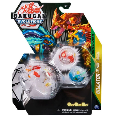 Bakugan Evolutions Gillator Ultra Starter 3 Pack (Blitz Fox, Hydorous)