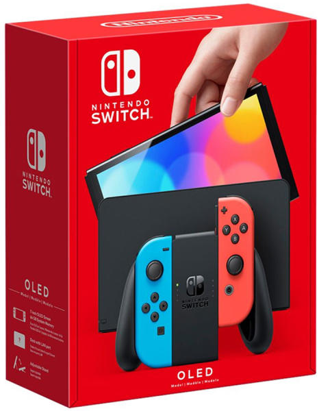 Nintendo Switch Oled Neon Blue and Red Joy Con (+256GB Memori, AT)