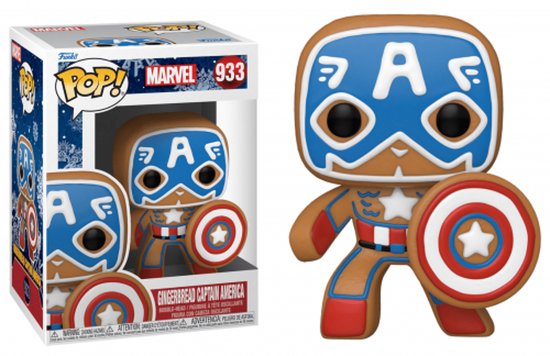 Funko Pop Marvel Holidays Gingerbread Captain America (933) (doboz nélkül)