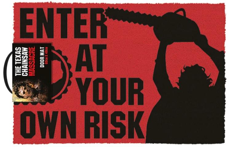 TEXAS CHAINSAW MASSACRE (ENTER AT YOUR OWN RISK) DOORMAT (60 x 40 cm)