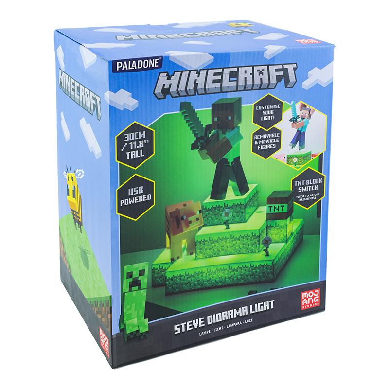 Minecraft Steve Diorama Figural Light (30 cm) - Ajándéktárgyak Lámpa