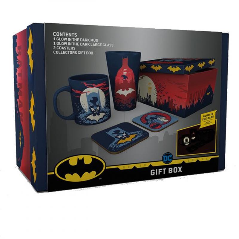 Batman Dc Comics gift set: xxl glass, mug, 2 x coasters - Ajándéktárgyak Bögre