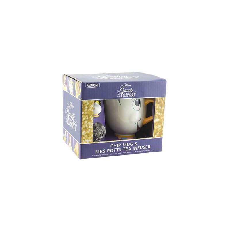 Disney The Beauty and the Beast Chip mug and Mrs Potts tea infuser set