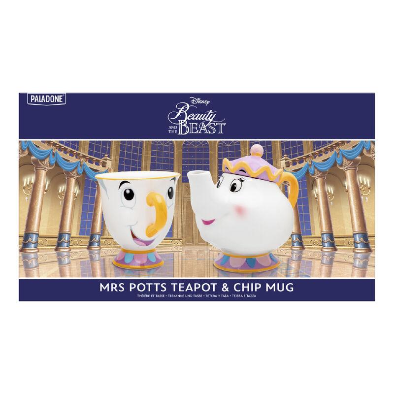 Disney The Beauty and the Beast Mrs Potts tea pot and Chip mug gift set