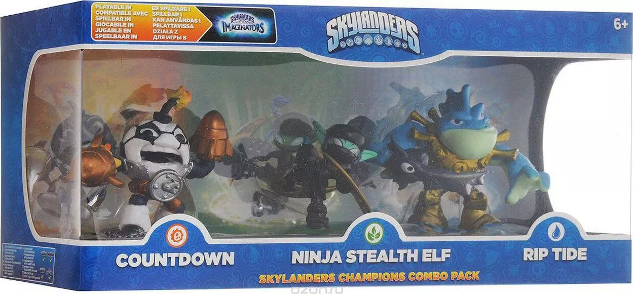 Skylanders Champions Combo Pack Ninja Stealth Elf Rip Tide