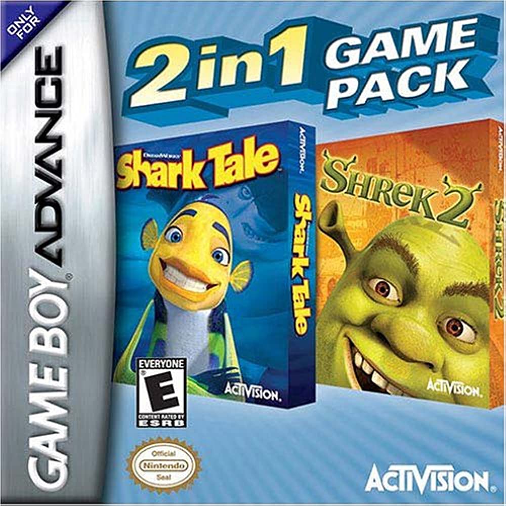 2 in 1 Shark Tale and Shrek 2 - Game Boy Advance Játékok