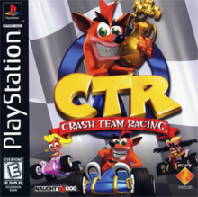 CTR Crash Team Racing (kiskönyv nélkül, német, törött tok)