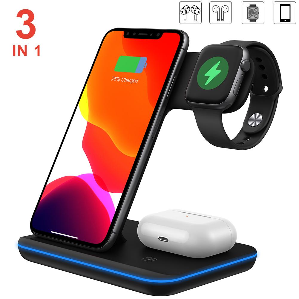 3in1 Wireless Charger 15W Black