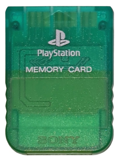 Sony Playstation 1 memóriakártya (Zöld, törött ház)