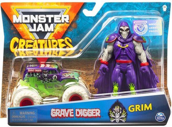 Monster Jam Creatures Grave Digger Grim - Figurák Akciófigurák