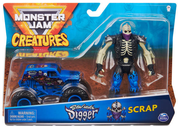Monster Jam Creatures Son Uva Digger Scrap - Figurák Akciófigurák