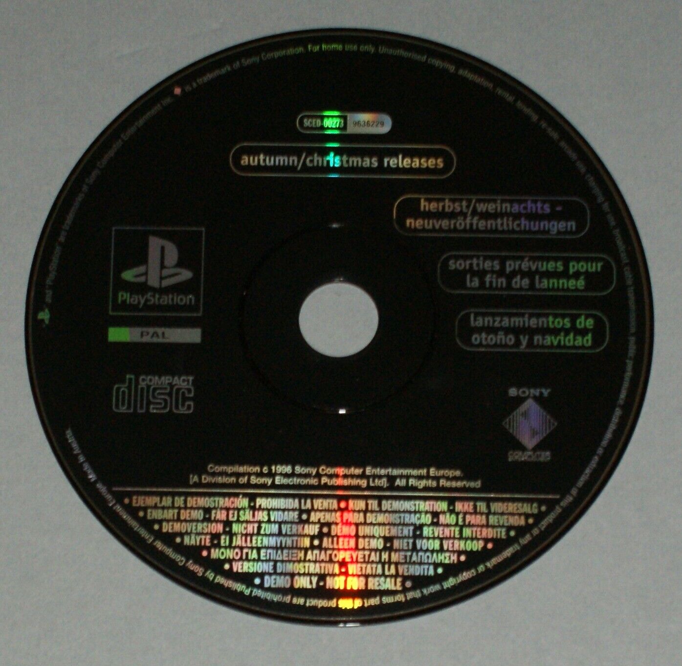 Autumn / Christmas Releases Demo disc