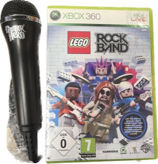 Lego RockBand (Német, Guitar Hero mikrofonnal) - Xbox 360 Játékok