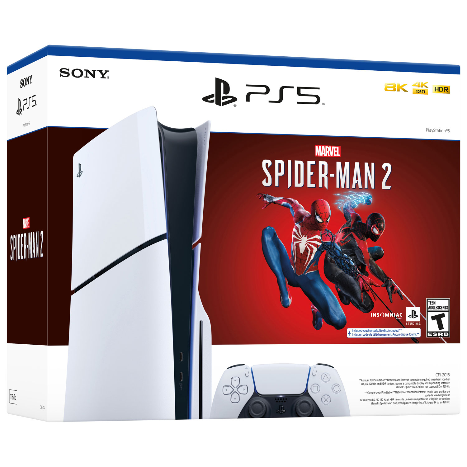 PlayStation 5 (PS5) Slim + Marvel Spider-Man 2 Játékkonzol - PlayStation 5 Gépek