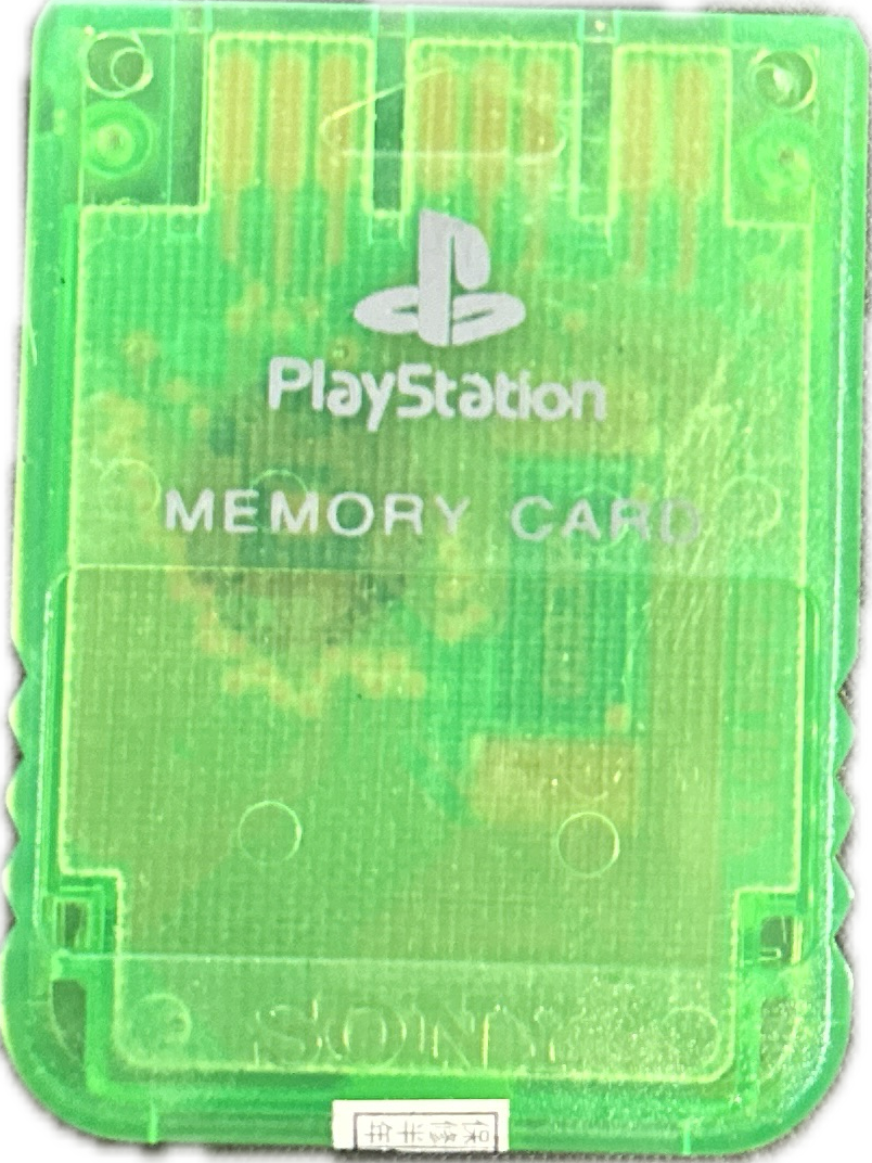 Sony Playstation 1 memóriakártya zöld