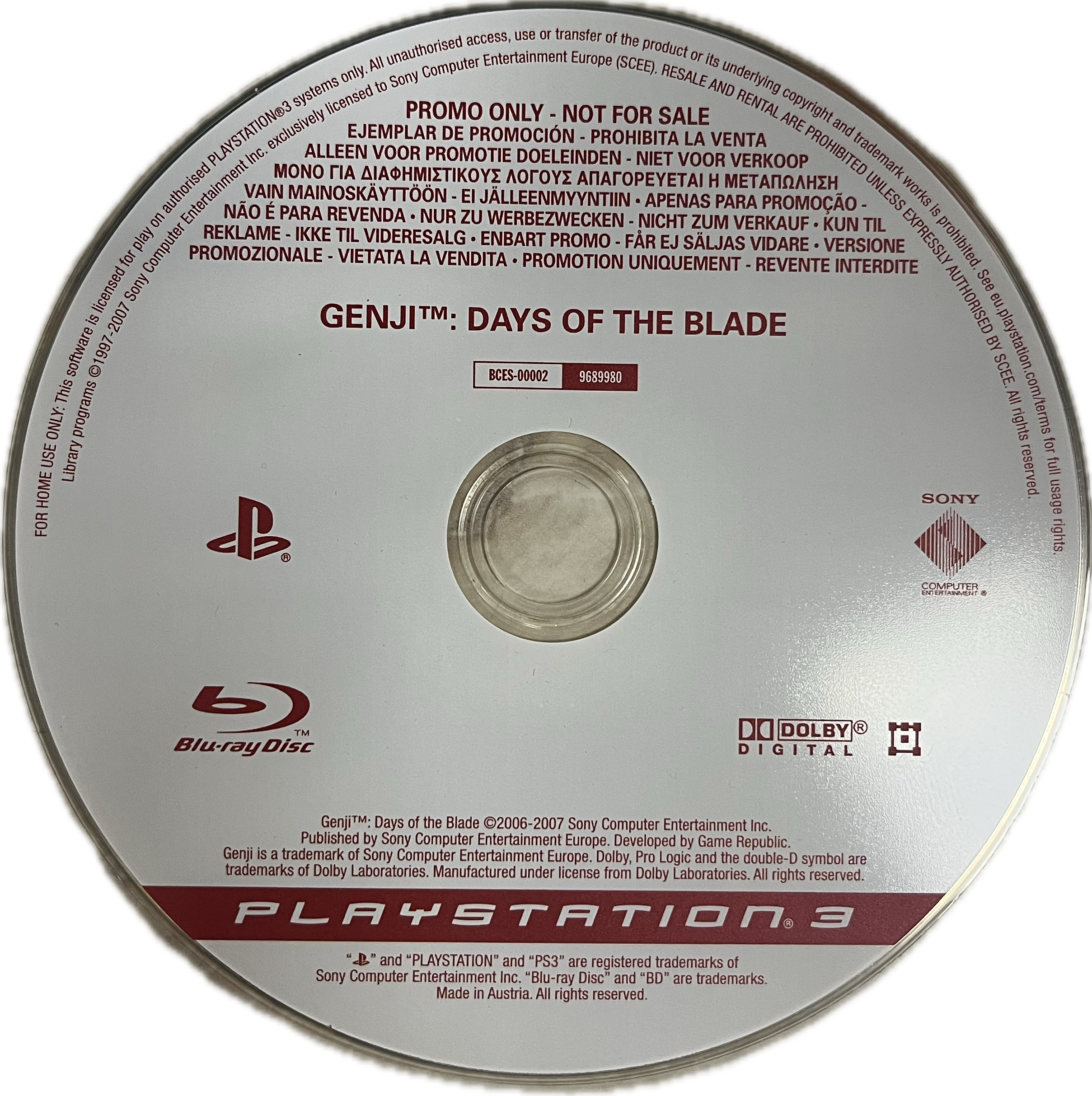 Genji Days Of The Blade (Promo) - PlayStation 3 Játékok