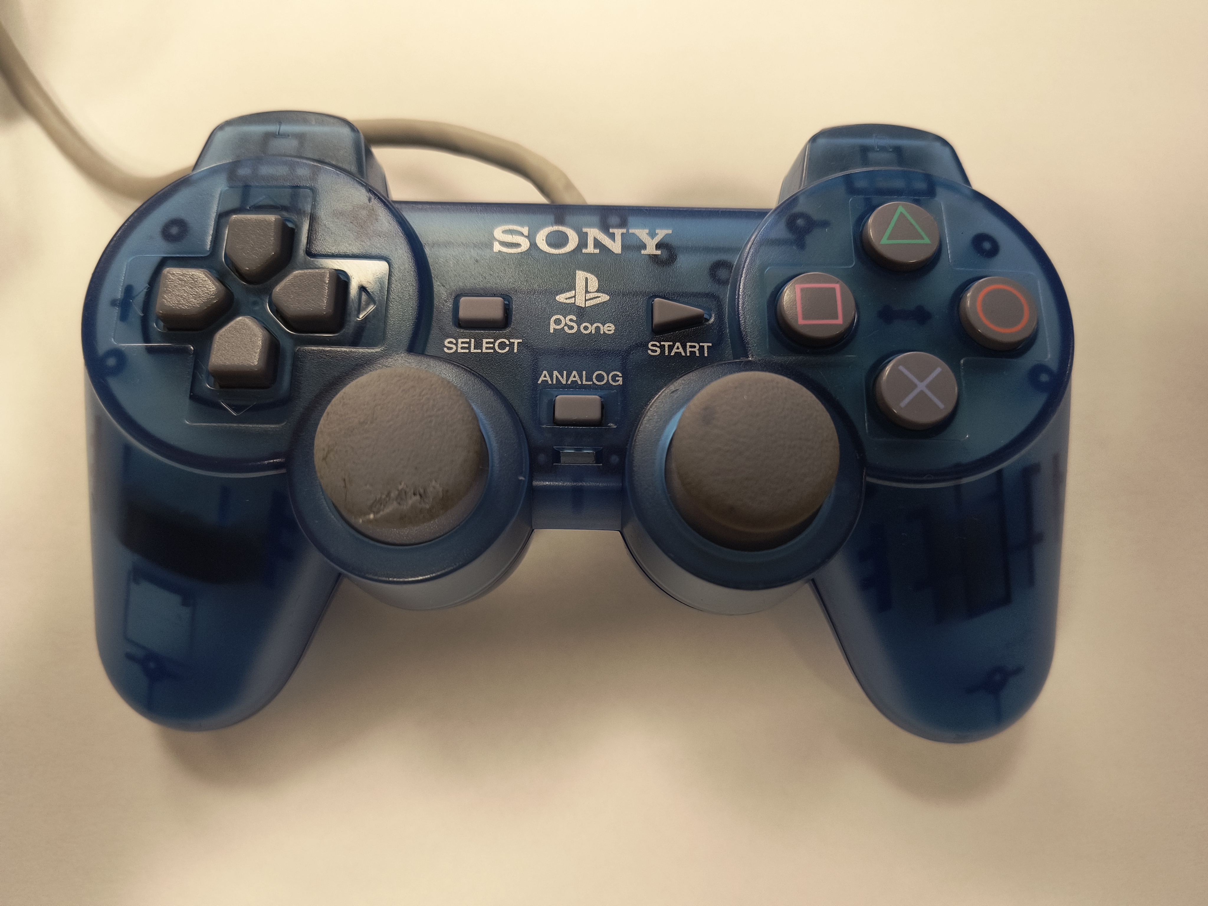 Sony PS One Clear Blue Controller (kopott bal analog)