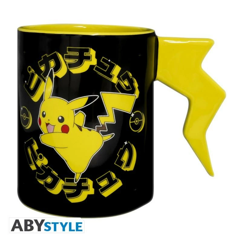 POKEMON Mug 3D handle Pikachu lightening bolt