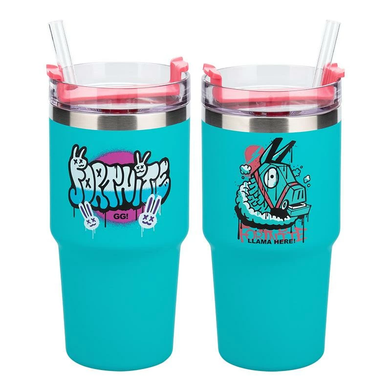 Fortnite Gamer Cup insulated cup and straw (600 ml)