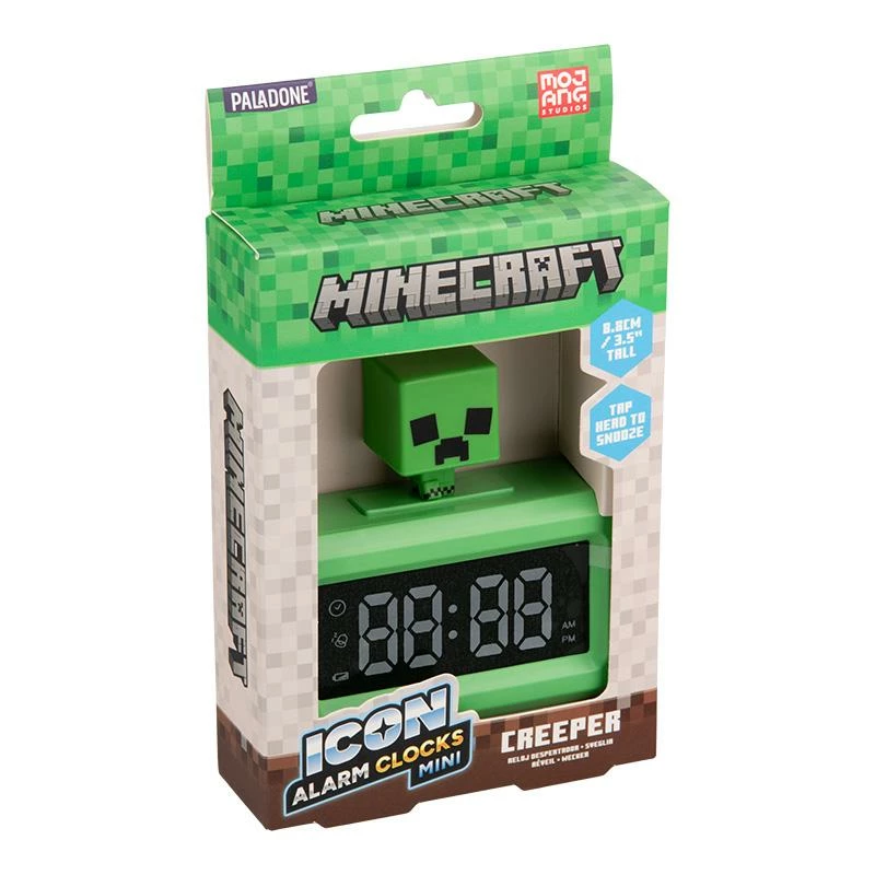 Minecraft Creeper Icon Alarm Clock Mini (high: 8,8 cm)