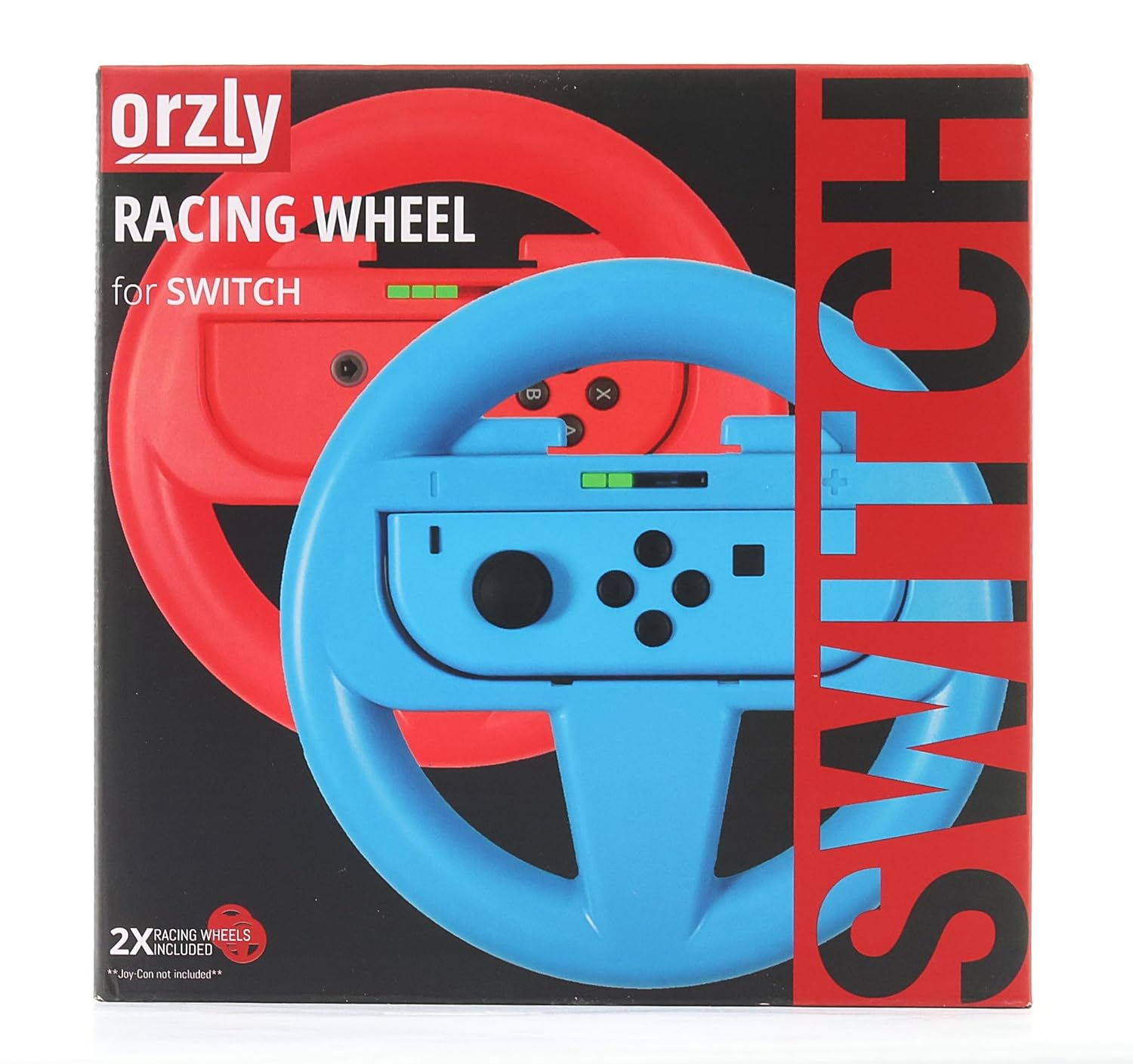 Orzly Nintendo Switch JoyCon Steering Wheel Neon Blue