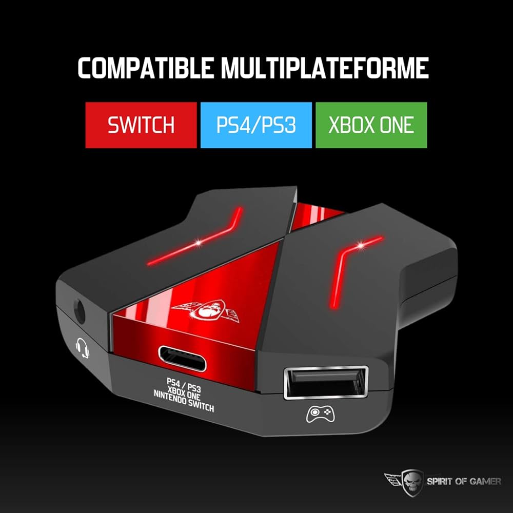 Spirit of Gamer CrossGame 2 Egér+ Billentyűzet adapter Ps3,Ps4,Xbox, Nintendo Switch konzolokhoz