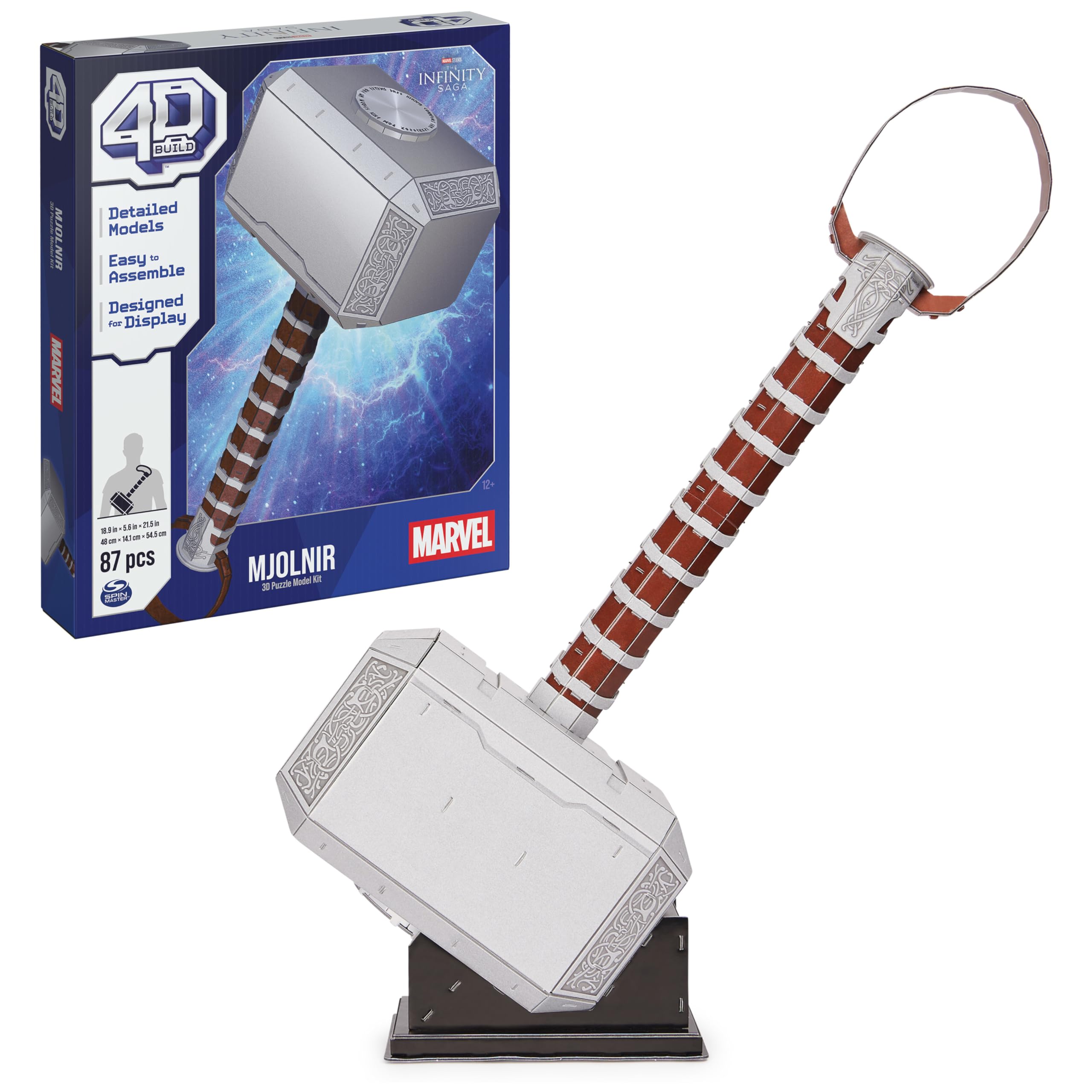 4D Build Marvel Mjolnir 3D Puzzle